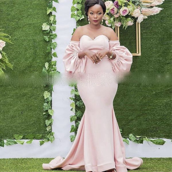 sweetheart blush pink evening dresses with detachable puff long sleeves african women mermaid celebrity dress vestidos de fiesta, Black;red
sweetheart blush pink evening dresses with detachable puff long sleeves african women mermaid celebrity dress vestidos de fiesta, Black;red