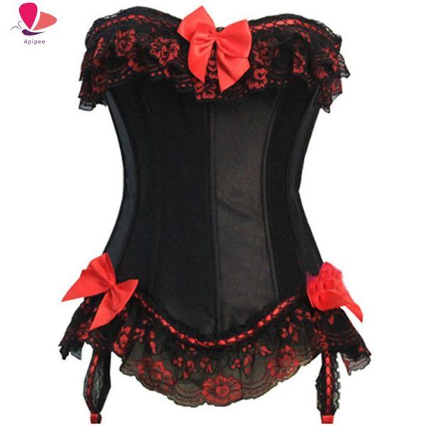 women's shapers plus size s-6xl steampunk corset dress bowknots boned bustier burlesque waist trainer body shaper slimming lace, Black;white
women's shapers plus size s-6xl steampunk corset dress bowknots boned bustier burlesque waist trainer body shaper slimming lace, Black;white