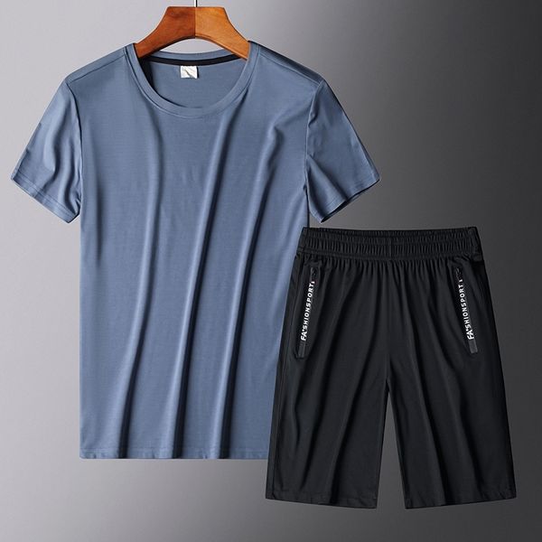 short sleeve men's large t-shirt round neck suit sports shorts young and middle-aged fat leisure, Gray
short sleeve men's large t-shirt round neck suit sports shorts young and middle-aged fat leisure, Gray