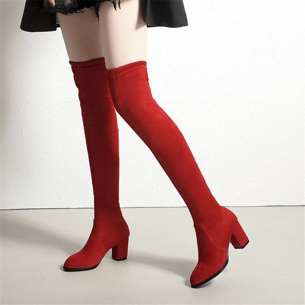 boots ribetrini female weddding party dress knee high flock slip on over the for women square heel ladies shoes, Black
boots ribetrini female weddding party dress knee high flock slip on over the for women square heel ladies shoes, Black
