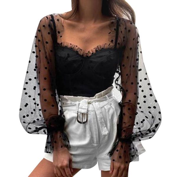 women's blouses & shirts party solid blouse women elegant lace patchwork 2022 autumn ruffle skinny tunic fashion lady dot b, White
women's blouses & shirts party solid blouse women elegant lace patchwork 2022 autumn ruffle skinny tunic fashion lady dot b, White