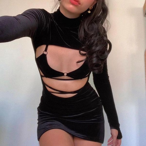 casual dresses women hollow out velvet split sheath dress gothic street long sleeve turtleneck bodycon mini club evening party, Black;gray
casual dresses women hollow out velvet split sheath dress gothic street long sleeve turtleneck bodycon mini club evening party, Black;gray