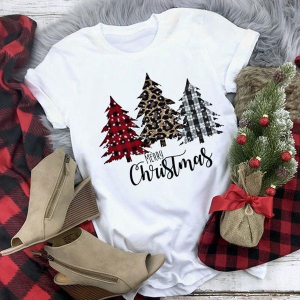 leopard plaid tree print merry womens t shirts christmas graphic xmas tee cute femme, White
leopard plaid tree print merry womens t shirts christmas graphic xmas tee cute femme, White