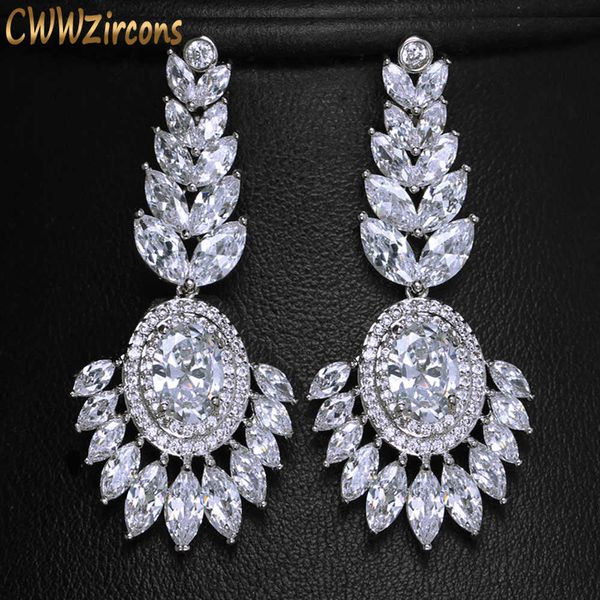 cubic zirconia wedding evening jewelry luxury long drop bohemian earrings for party women cz299 210714, Silver
cubic zirconia wedding evening jewelry luxury long drop bohemian earrings for party women cz299 210714, Silver
