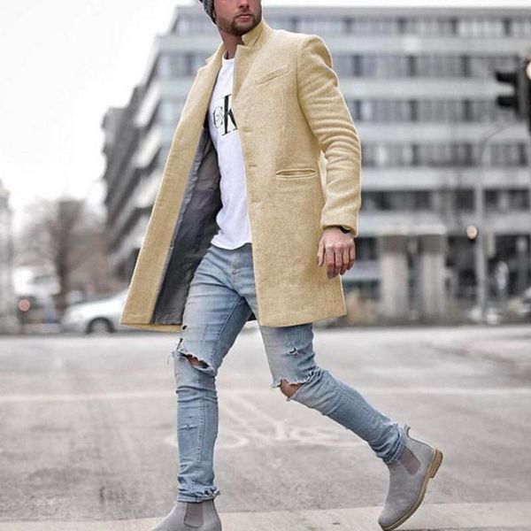 men's wool & blends men blend coats autumn winter mens solid color mid-length thick warm outerwear slim fit male clothing windbreaker, Black
men's wool & blends men blend coats autumn winter mens solid color mid-length thick warm outerwear slim fit male clothing windbreaker, Black