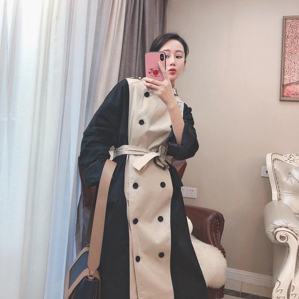 women's trench coats hepburn windbreaker korean autumn fashion woman classic double breasted coat waterproof raincoat business outerwea, Tan;black
women's trench coats hepburn windbreaker korean autumn fashion woman classic double breasted coat waterproof raincoat business outerwea, Tan;black