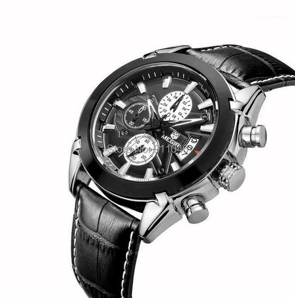 wristwatches megir chronograph function mens watches genuine leather military, Slivery;brown
wristwatches megir chronograph function mens watches genuine leather military, Slivery;brown