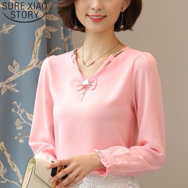 women's blouses & shirts 2021 spring chiffon shirt long sleeve temperament bow knot women blouse plus size and blusas mujer 8406 50, White
women's blouses & shirts 2021 spring chiffon shirt long sleeve temperament bow knot women blouse plus size and blusas mujer 8406 50, White