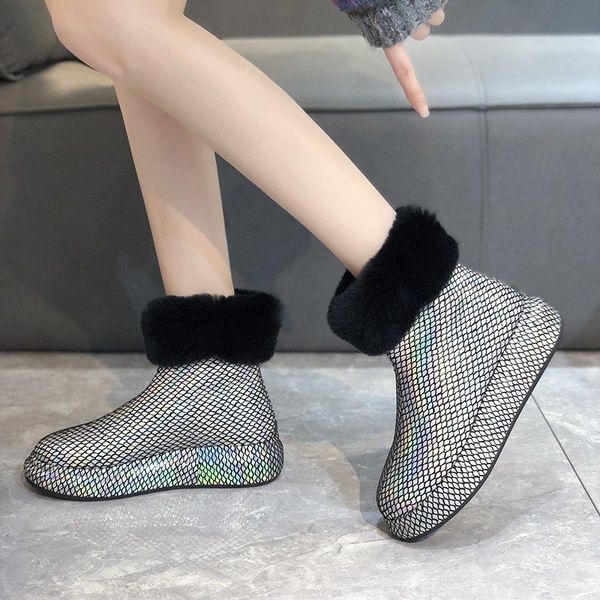 boots fashion silver fluffy furry snow women laser pu leather shoes woman 2021 winter short plush chunky platform ankle, Black
boots fashion silver fluffy furry snow women laser pu leather shoes woman 2021 winter short plush chunky platform ankle, Black