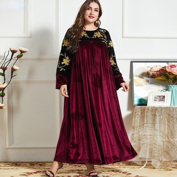 ethnic clothing chic embroidery velvet dress for women plus size long sleeve loose casual caftan marocain arabic muslim clothes turkey dubai, Red
ethnic clothing chic embroidery velvet dress for women plus size long sleeve loose casual caftan marocain arabic muslim clothes turkey dubai, Red