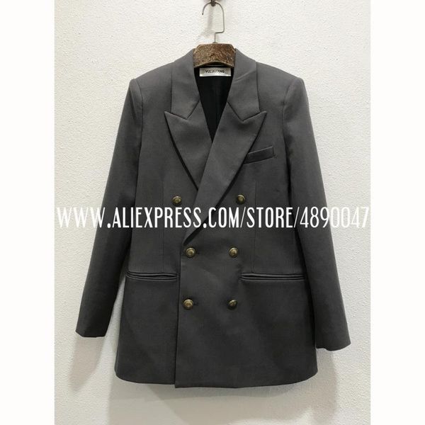 women's suits & blazers retro double-breasted shoulder pad wool suit loose casual mid-length jacket high-quality silk lining, White;black
women's suits & blazers retro double-breasted shoulder pad wool suit loose casual mid-length jacket high-quality silk lining, White;black