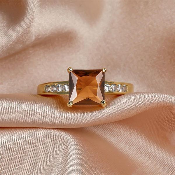 wedding rings princess cut champagne zircon ring square coffee stone for women birthstone jewelry vintage yellow gold brown crystal, Slivery;golden
wedding rings princess cut champagne zircon ring square coffee stone for women birthstone jewelry vintage yellow gold brown crystal, Slivery;golden