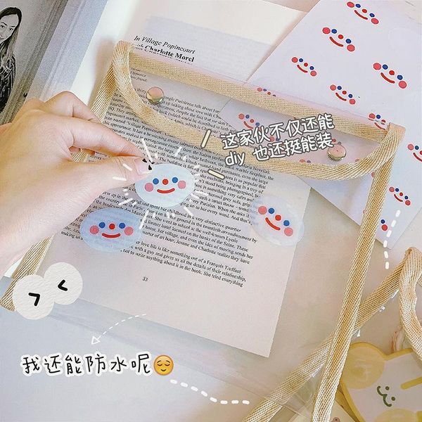 japanese ins style simple handbill stickers snap transparent storage bag pvc waterproof pen pencil bags
japanese ins style simple handbill stickers snap transparent storage bag pvc waterproof pen pencil bags