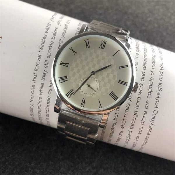 41mm design men's watch quartz battery leather/stainless strap black white dial 082601, Slivery;brown
41mm design men's watch quartz battery leather/stainless strap black white dial 082601, Slivery;brown