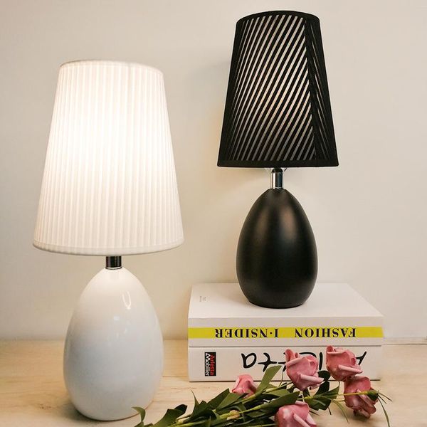 european simple black white ceramic table lamp for living room study bedside lamp bedroom night light modern decorative lamps
european simple black white ceramic table lamp for living room study bedside lamp bedroom night light modern decorative lamps