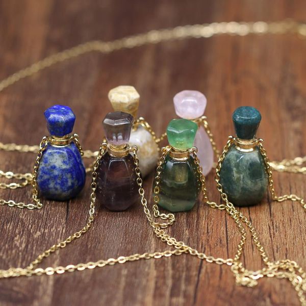 pendant necklaces design perfume bottle necklace fashion jewelry natural stone for women reiki heal gifts, Silver
pendant necklaces design perfume bottle necklace fashion jewelry natural stone for women reiki heal gifts, Silver