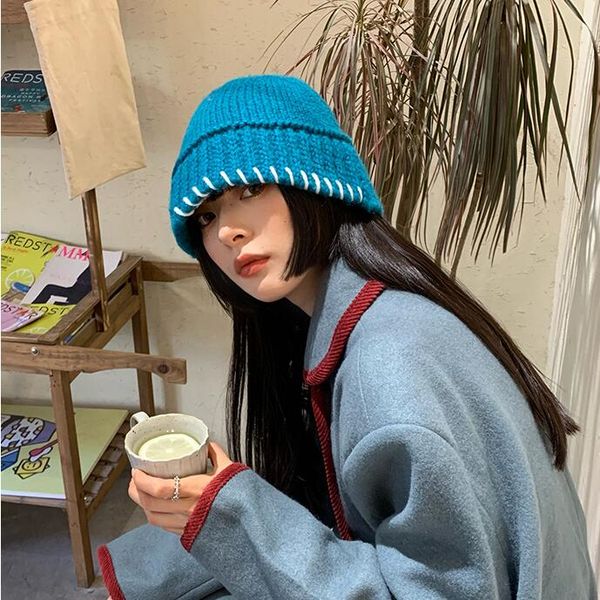 nice handmade thick knitted wool bucket women's autumn and winter berets haps caps dmlm044a fashion retro wild face small tide brand wa, Blue;gray
nice handmade thick knitted wool bucket women's autumn and winter berets haps caps dmlm044a fashion retro wild face small tide brand wa, Blue;gray