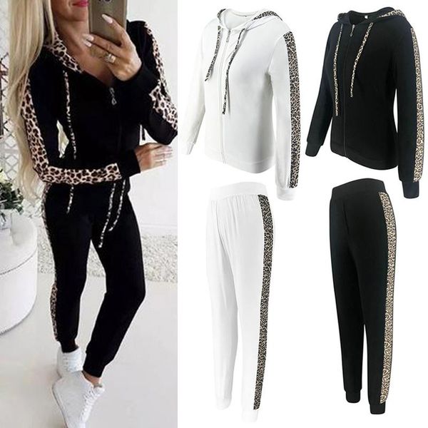 2021 spring autumn women tracksuit leopard hooded sweat hoodies sweatshirt + long pant 2 piece sports suit set running jogger, Gray
2021 spring autumn women tracksuit leopard hooded sweat hoodies sweatshirt + long pant 2 piece sports suit set running jogger, Gray