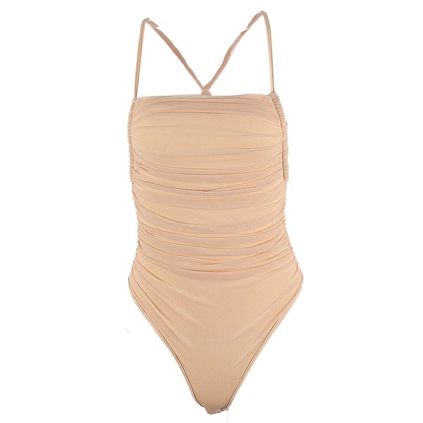 women mesh backless bandage bodysuits leotard khaki sleeveless lace up slim fit club party holiday fashion casual romper, Black
women mesh backless bandage bodysuits leotard khaki sleeveless lace up slim fit club party holiday fashion casual romper, Black