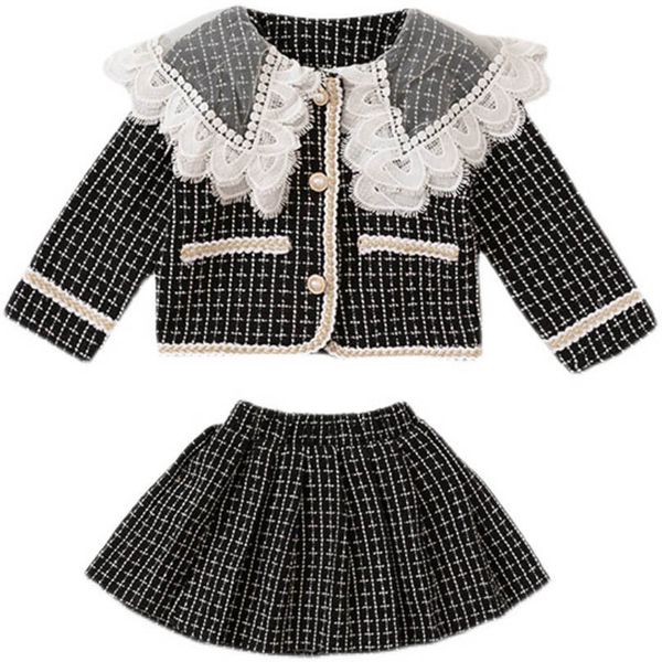 girls sweater sets kids clothing baby clothes outfits autumn winter knitting patterns lace round collar cardigan coat plaid pleated skirt 2p, Blue
girls sweater sets kids clothing baby clothes outfits autumn winter knitting patterns lace round collar cardigan coat plaid pleated skirt 2p, Blue