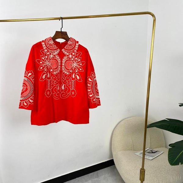 women's blouses & shirts 2021 summer women fashion red white floral embroidery turndown collar short sleeve blouse cotton
women's blouses & shirts 2021 summer women fashion red white floral embroidery turndown collar short sleeve blouse cotton