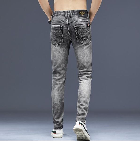 mens jeans designer slim fit motorcycle biker denim for men fashion embroidery bee mans pants pour hommes256a, Blue
mens jeans designer slim fit motorcycle biker denim for men fashion embroidery bee mans pants pour hommes256a, Blue