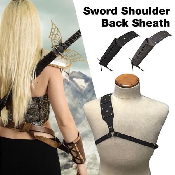 accessories adjustable medieval retro sword shoulder back sheath frog holder for men warrior costume rapier leather buckle holster
accessories adjustable medieval retro sword shoulder back sheath frog holder for men warrior costume rapier leather buckle holster
