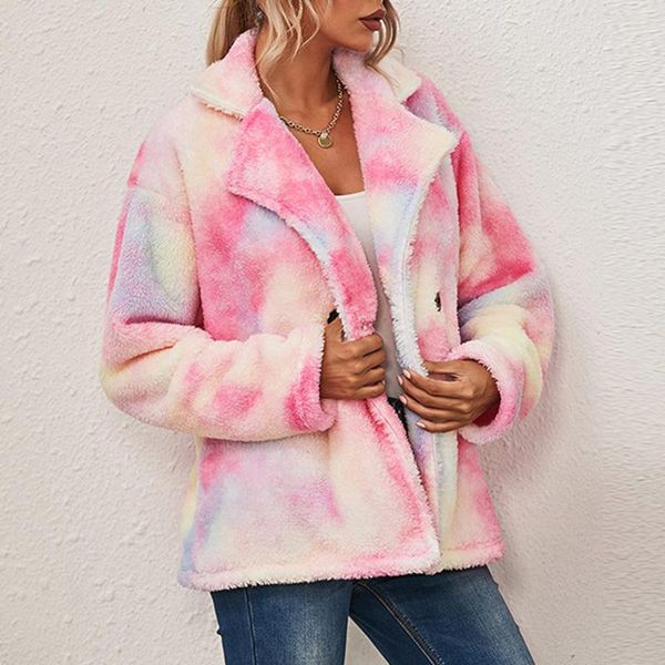 women's fur & faux gradient tie dye print korean long coat warm winter womens plus size fashions teddy coats pink, Black
women's fur & faux gradient tie dye print korean long coat warm winter womens plus size fashions teddy coats pink, Black