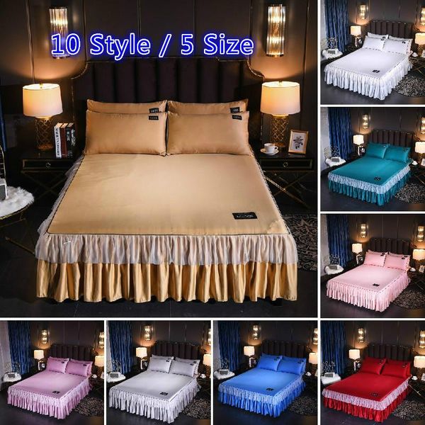 luxury bed skirt silk bedding set bedspread 1/3pcs bed cover+ pillowcase twin//king size 10 color
luxury bed skirt silk bedding set bedspread 1/3pcs bed cover+ pillowcase twin//king size 10 color