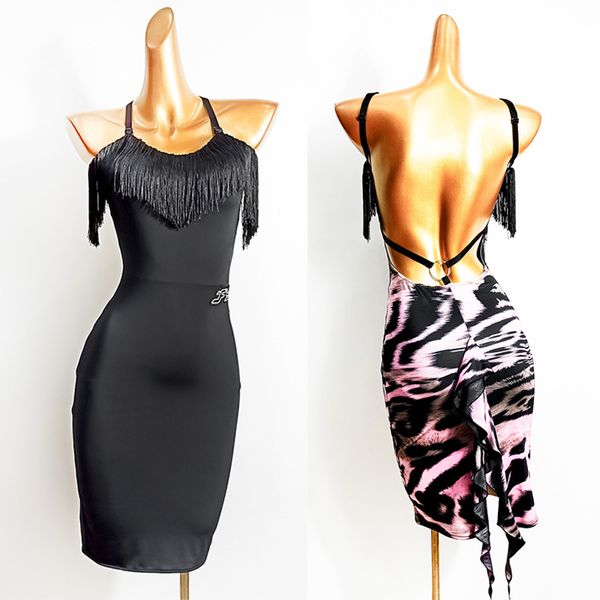 latin dance clothes backless fringe dresses for women black/leopard dance practice wear samba tango performance costume vdb2254, Black;red
latin dance clothes backless fringe dresses for women black/leopard dance practice wear samba tango performance costume vdb2254, Black;red