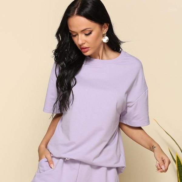 yoga outfits 2021 indoor tracksuits women two pc set leisure cotton t-shirts high waist shorts pants candy color1, White;red 
yoga outfits 2021 indoor tracksuits women two pc set leisure cotton t-shirts high waist shorts pants candy color1, White;red