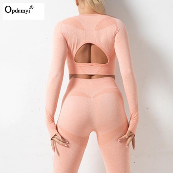 yoga outfit seamless backless women set running workout gym long sleeve crop high waist leggings sport clothing suits athletic wear
yoga outfit seamless backless women set running workout gym long sleeve crop high waist leggings sport clothing suits athletic wear