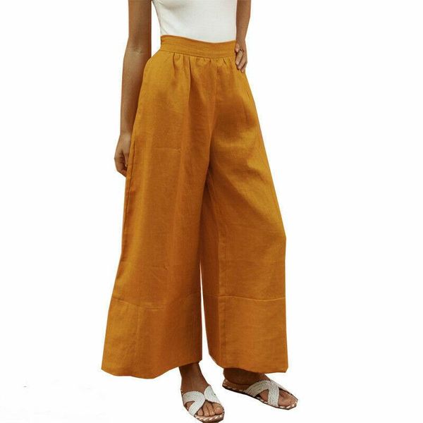 women's pants & capris ladies linen wide leg trousers women holiday beach summer loose cotton overalls casual elastic high waist 2021, Black;white
women's pants & capris ladies linen wide leg trousers women holiday beach summer loose cotton overalls casual elastic high waist 2021, Black;white