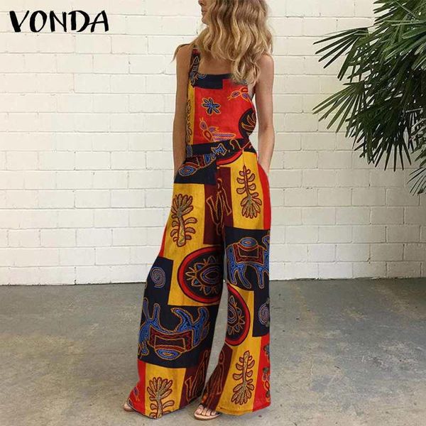 women's jumpsuits & rompers overalls for women vonda 2021 plus size wide leg pants vintage printed playsuits femme, Black;white
women's jumpsuits & rompers overalls for women vonda 2021 plus size wide leg pants vintage printed playsuits femme, Black;white
