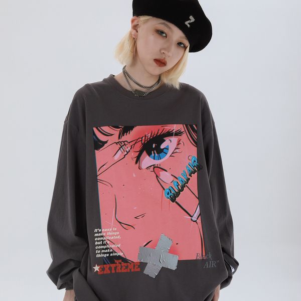 2021 tears girl graphic autumn long sleeve punk rock shirt streetwear sloth goth tees shirts new women fashion 0klp, White
2021 tears girl graphic autumn long sleeve punk rock shirt streetwear sloth goth tees shirts new women fashion 0klp, White
