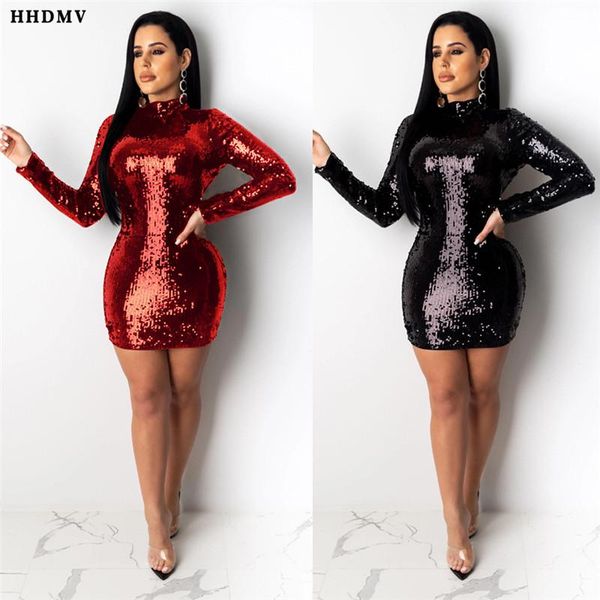casual dresses hhdmv red black sequins 2021 autumn young bandage mini dress high street vestidos for women night party club, Black;gray
casual dresses hhdmv red black sequins 2021 autumn young bandage mini dress high street vestidos for women night party club, Black;gray