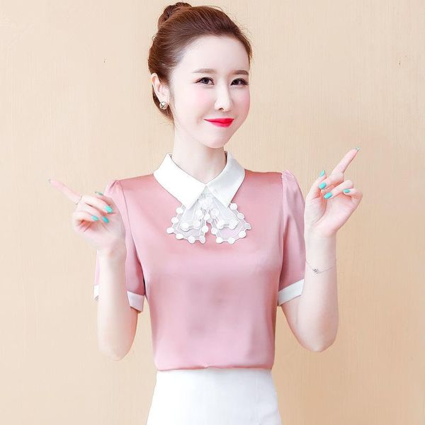 women's blouses & shirts short-sleeved chiffon shirt summer 2021 foreign style small fashion temperament casual, White
women's blouses & shirts short-sleeved chiffon shirt summer 2021 foreign style small fashion temperament casual, White