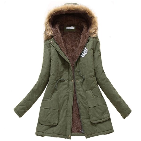 winter jacket women wadded jacket female outerwear slim winter hooded coat long cotton padded fur collar parkas plus size 201210, Black
winter jacket women wadded jacket female outerwear slim winter hooded coat long cotton padded fur collar parkas plus size 201210, Black