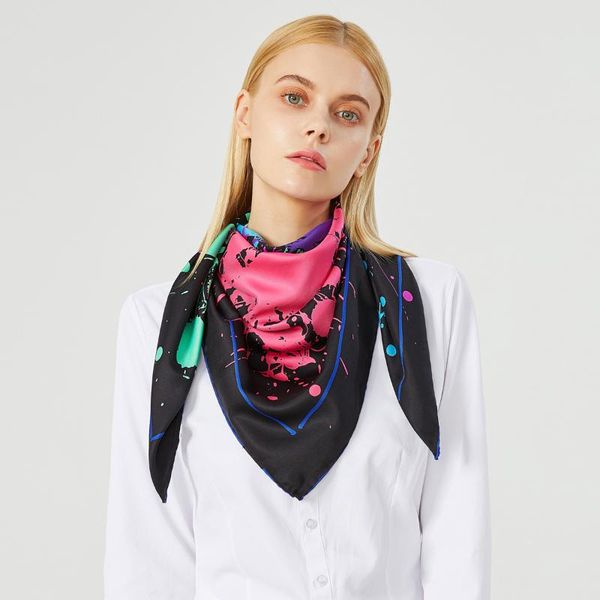 scarves 90cm scarf women shawl 100% twill silk square handmade curled splash ink print hijab fashion bandana, Blue;gray
scarves 90cm scarf women shawl 100% twill silk square handmade curled splash ink print hijab fashion bandana, Blue;gray