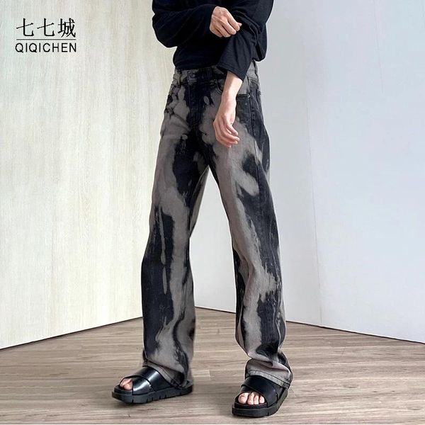 men's jeans washed men black grey streetwear hip hop loose straight denim pants male tie dye punk casual long 2021 autumn, Blue
men's jeans washed men black grey streetwear hip hop loose straight denim pants male tie dye punk casual long 2021 autumn, Blue