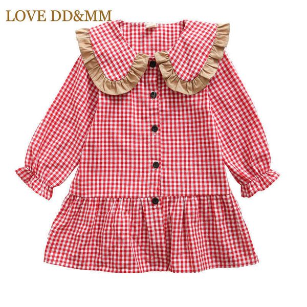 love dd&mm girls dresses children's wear girls sweet plaid button stitching long sleeve princess dress 210715, Red;yellow
love dd&mm girls dresses children's wear girls sweet plaid button stitching long sleeve princess dress 210715, Red;yellow