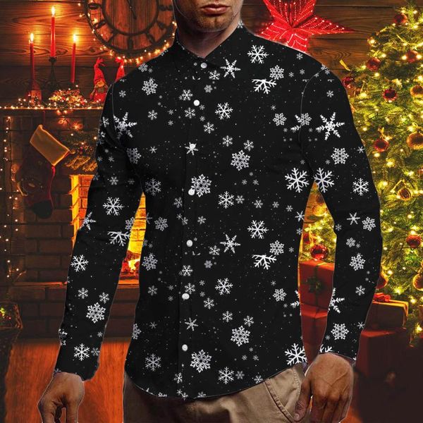 men's casual shirts men long sleeve shirt 2022 fashion print turn-down collar large size christmas clothing chemise homme, White;black
men's casual shirts men long sleeve shirt 2022 fashion print turn-down collar large size christmas clothing chemise homme, White;black