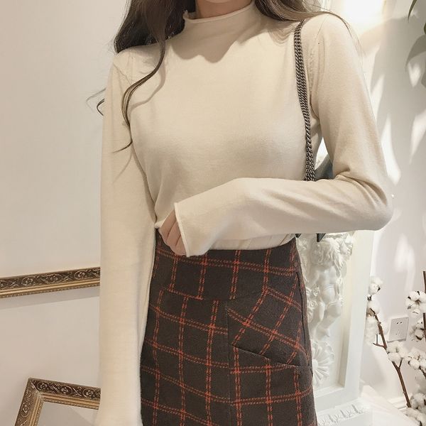 new 2021 women's shirt spring autumn long sleeve half turtleneck solid ladies slim basic casual pullover for female tunic r3i2, White
new 2021 women's shirt spring autumn long sleeve half turtleneck solid ladies slim basic casual pullover for female tunic r3i2, White