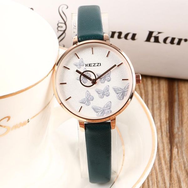 wristwatches 2021 kezzi luxury butterfly women watches rose gold round genuine leather fashion wristwatch female quartz watch, Slivery;brown
wristwatches 2021 kezzi luxury butterfly women watches rose gold round genuine leather fashion wristwatch female quartz watch, Slivery;brown