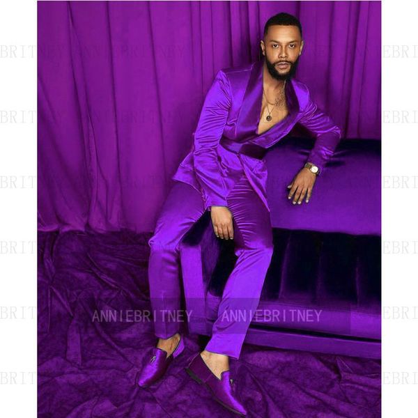 men's suits & blazers fashion purple fit 2 piece satin men groom tuexdos for wedding prom suit party evening belt blazer custom made ja, White;black
men's suits & blazers fashion purple fit 2 piece satin men groom tuexdos for wedding prom suit party evening belt blazer custom made ja, White;black