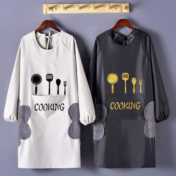 aprons waterproof oil cooking apron knife fork pattern long sleeve kitchen wipe hands work clothes long-sleeved winter
aprons waterproof oil cooking apron knife fork pattern long sleeve kitchen wipe hands work clothes long-sleeved winter