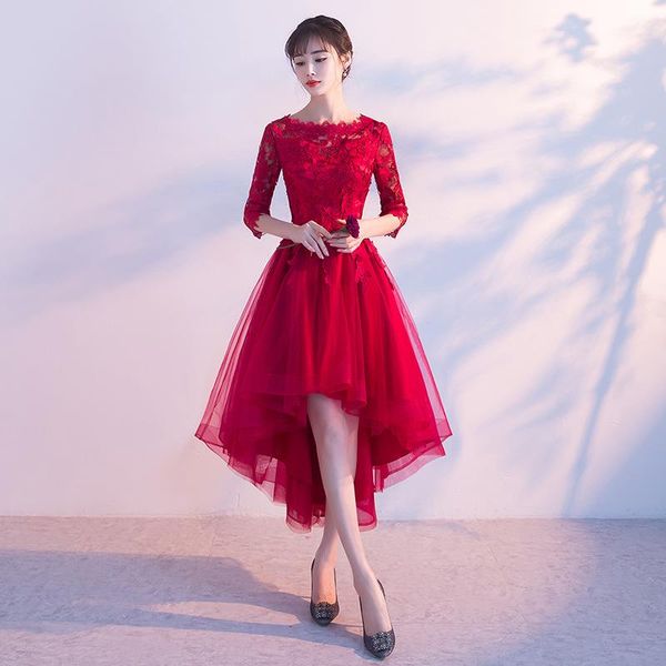 ethnic clothing burgundy sweet mesh pleated dresses women elegant o-neck formal party dress exquisite lace appliques trim banquet gown, Red
ethnic clothing burgundy sweet mesh pleated dresses women elegant o-neck formal party dress exquisite lace appliques trim banquet gown, Red