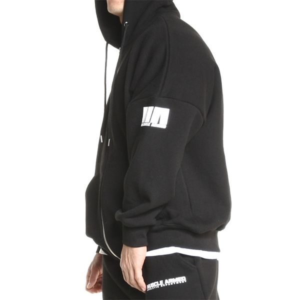 fashion trend men's new sportswear casual running training loose thin zipper shirt hooded jacket, Black
fashion trend men's new sportswear casual running training loose thin zipper shirt hooded jacket, Black