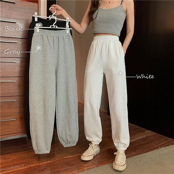 women's pants & capris 2021 plus size women casual loose jogging female fashion elastic waist streetwear trousers, Black;white
women's pants & capris 2021 plus size women casual loose jogging female fashion elastic waist streetwear trousers, Black;white