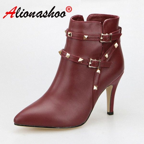 women studded high heel ankle boots black vintage genuine leather boots women spring autumn stiletto heel booties size 44 k3op#
women studded high heel ankle boots black vintage genuine leather boots women spring autumn stiletto heel booties size 44 k3op#